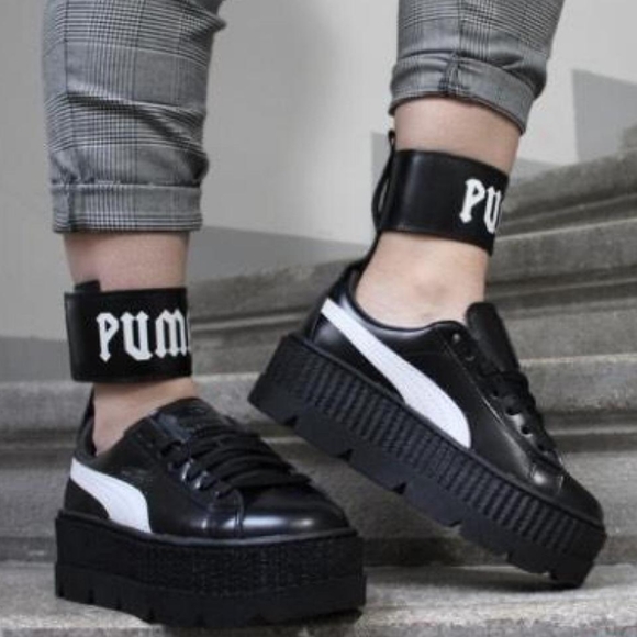 puma fenty ankle strap black